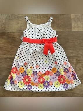 Bonnie Jean polka dot and floral dress